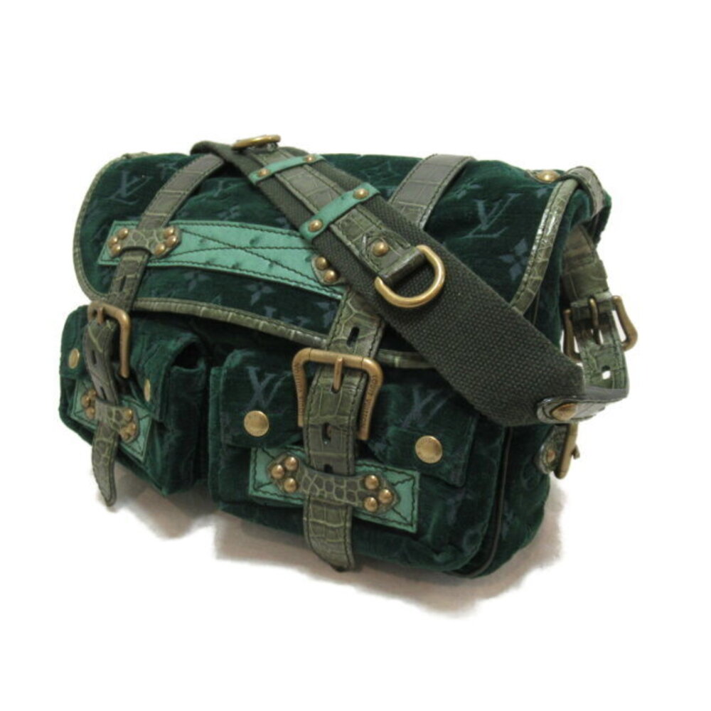 Louis Vuitton Shoulder Bag green velvet - Picture 3 of 7